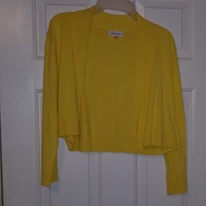 Yellow womens Calvin Klein cardigan cover M